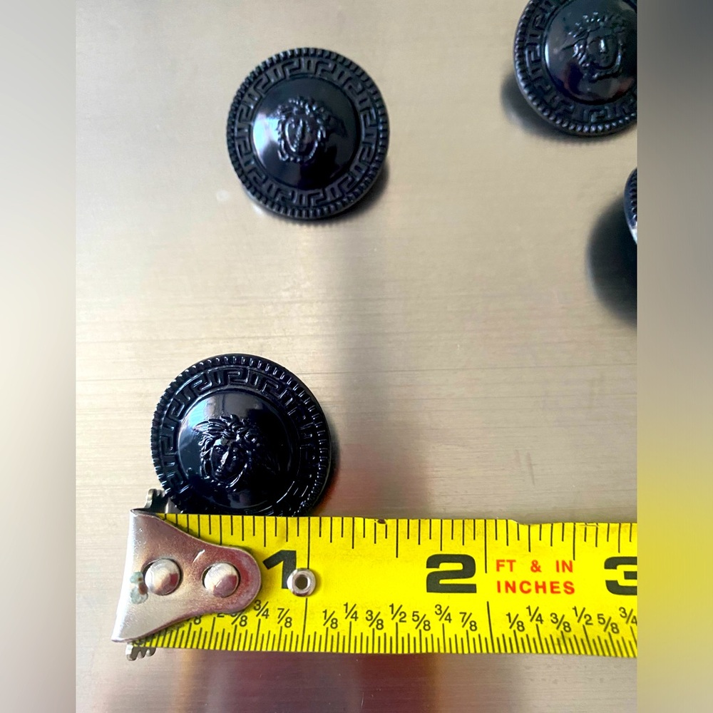 Versace 9 Large Authentic Plastic Buttons Vintage - image 5